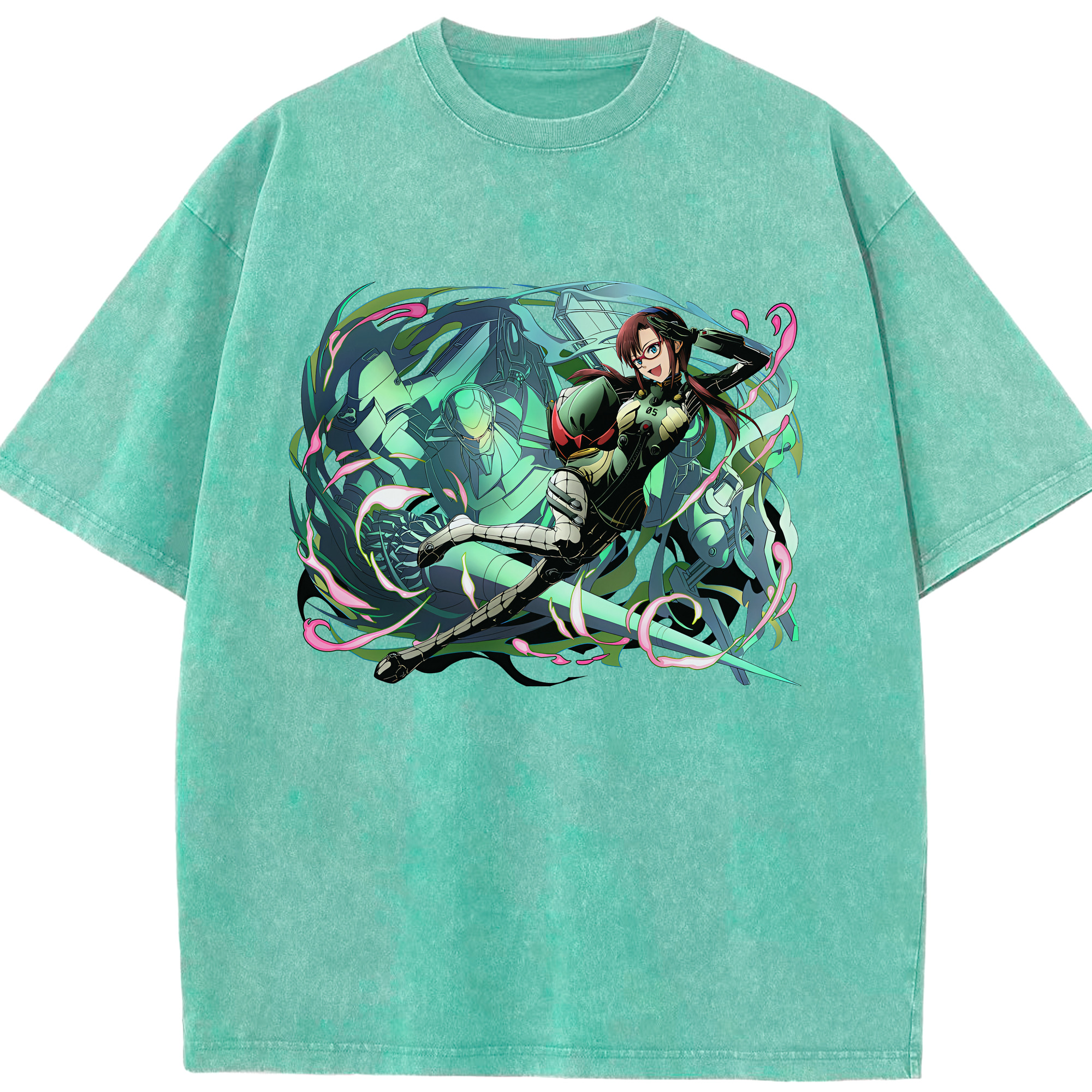 （画像用） EVA 新世紀エヴァンゲリオン 綿100% ヴィンテージ風 半袖Tシャツ（フロントプリント）